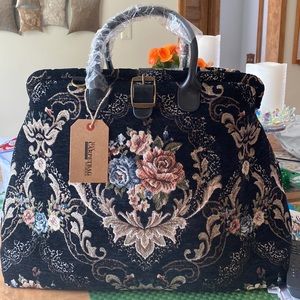 Victorian style carpet bag